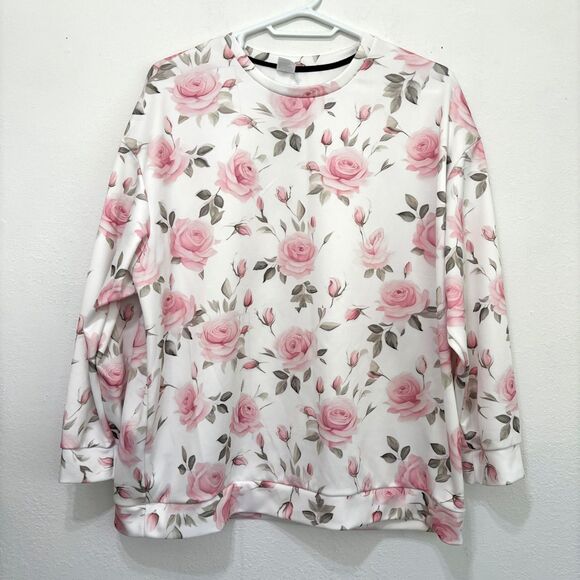 Unbranded Tops - Women Plus Size Cottagecore Top 5X Floral Feminine Casual Stretch Comfort